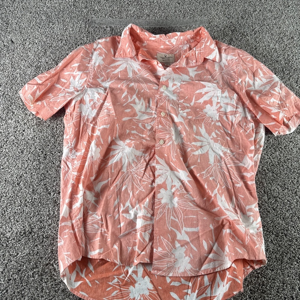 American Eagle Outfitters Mens Hawaii Button Down Shirt Size Medium